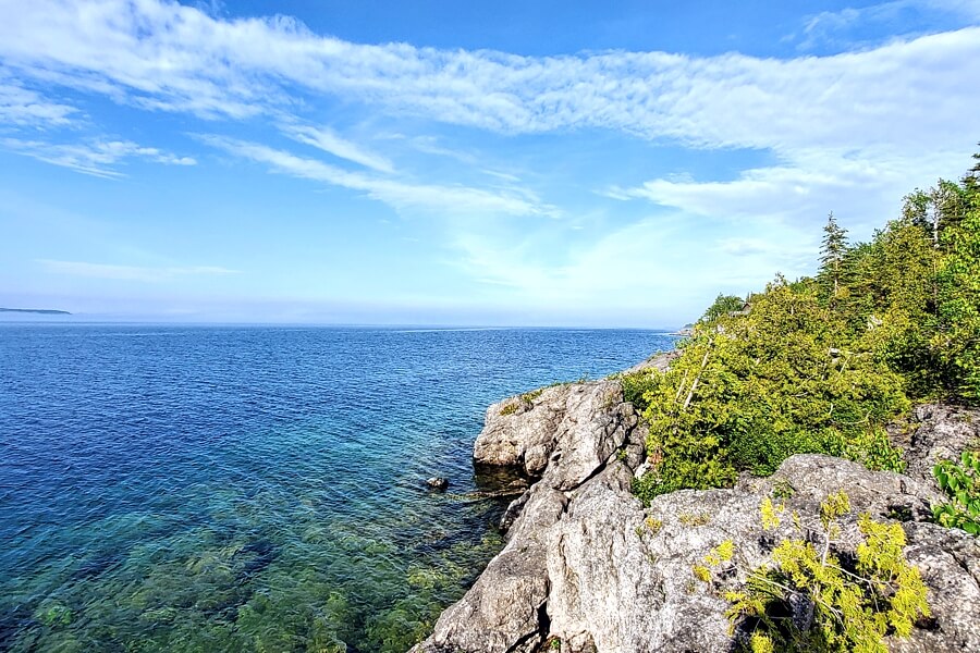 View from lower shoreline deck